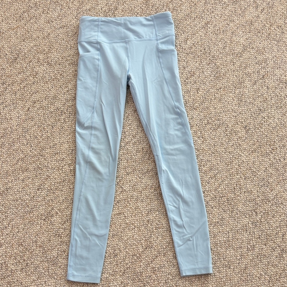 Athleta Girl Stash Your Treasure  Light Blue Tights, size 12